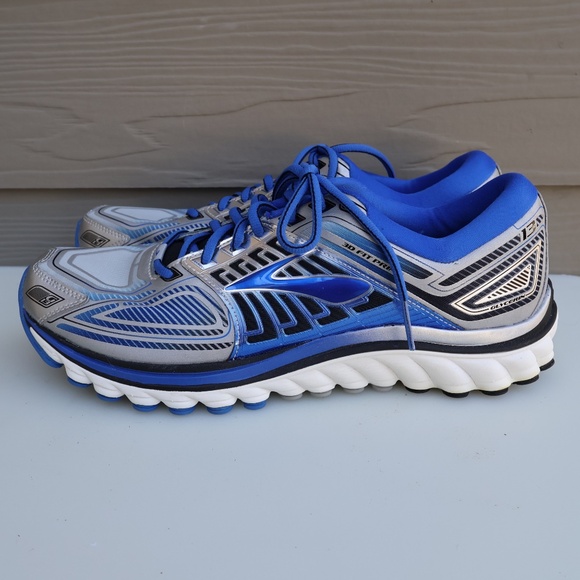 Brooks Glycerin 13 Running Shoes Men’s 10.5 Blue Silver NEW - Picture 3 of 13